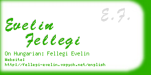 evelin fellegi business card